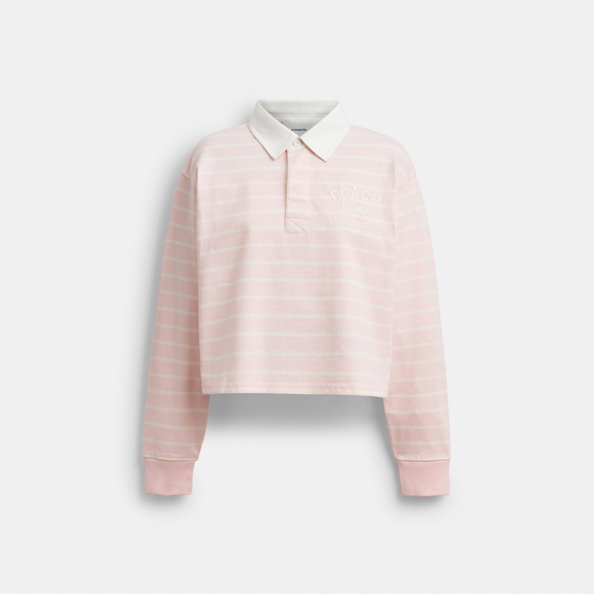 Horse And Carriage Striped Rugby Polo In Organic Cotton