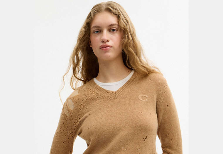 Loved Long Sleeve V-Neck Sweater