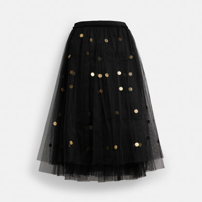 Sequin Paillette Tulle Skirt In Recycled Polyester