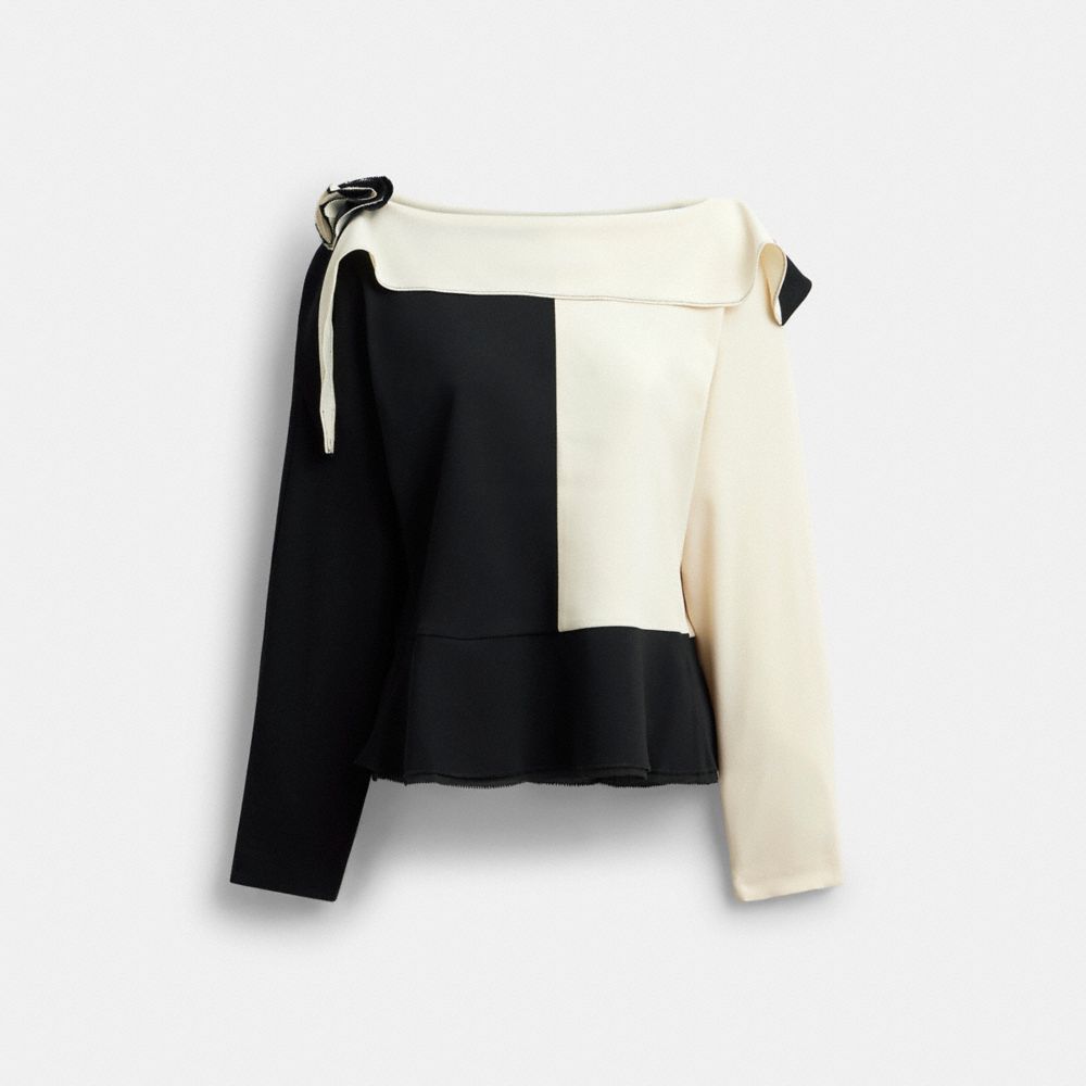 Long Sleeve Cut Off Top