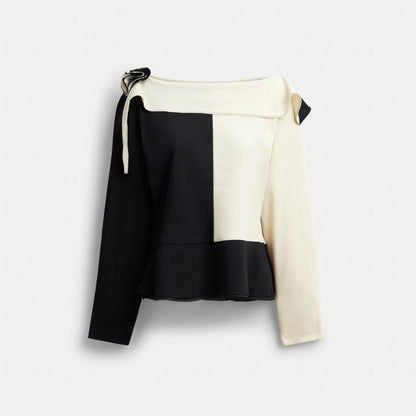 Long Sleeve Cut Off Top