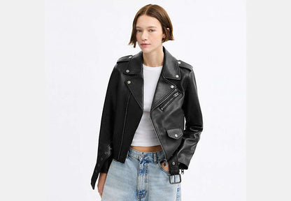 Belted Moto Jacket