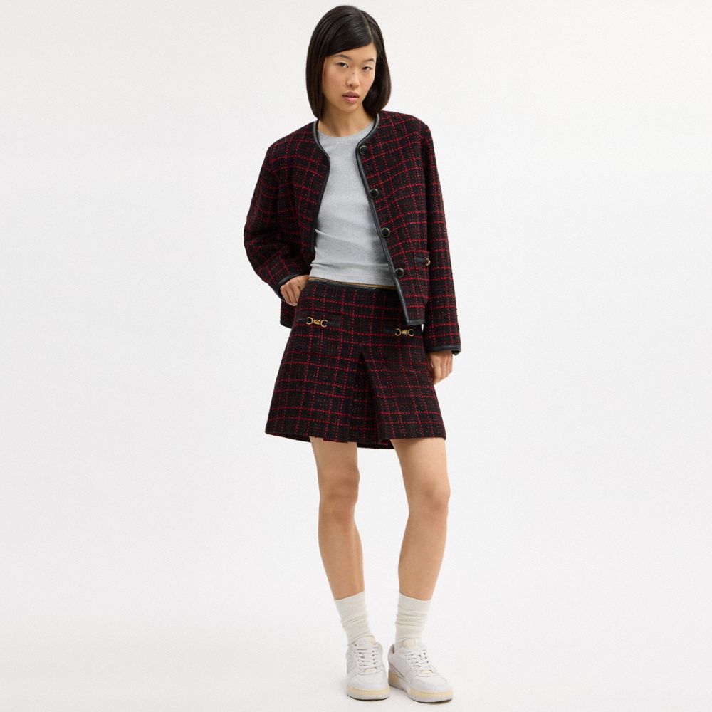Sculpted C Tweed Skirt