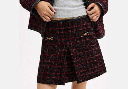 Sculpted C Tweed Skirt
