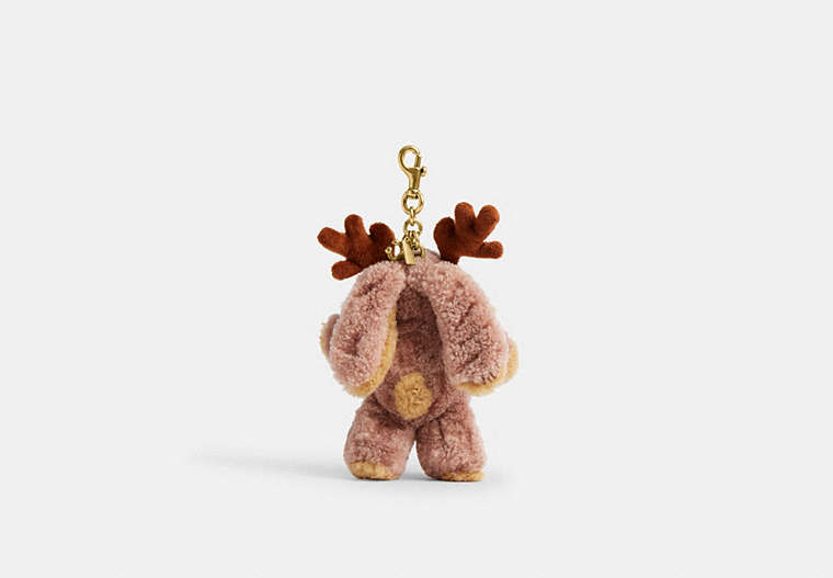 Floppy With Antlers Bag Charm In Shearling
