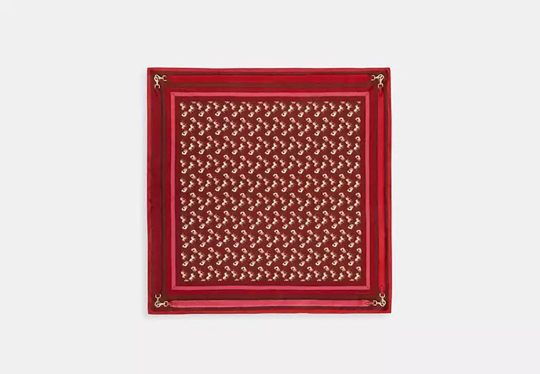 Horse And Carriage Bag Strap Print Silk Square Scarf