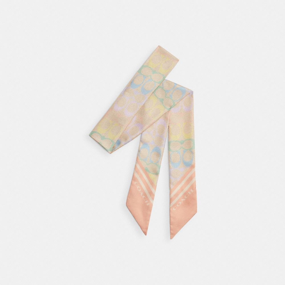 Signature Rainbow Print Silk Square Scarf