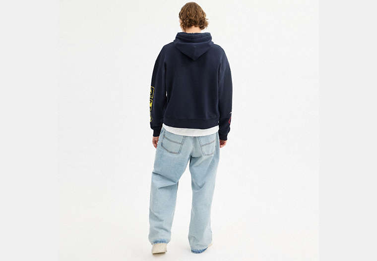Dinosaur Collage Relaxed Hoodie In Organic Cotton