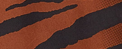 Tiger Print Silk Wide Skinny Scarf