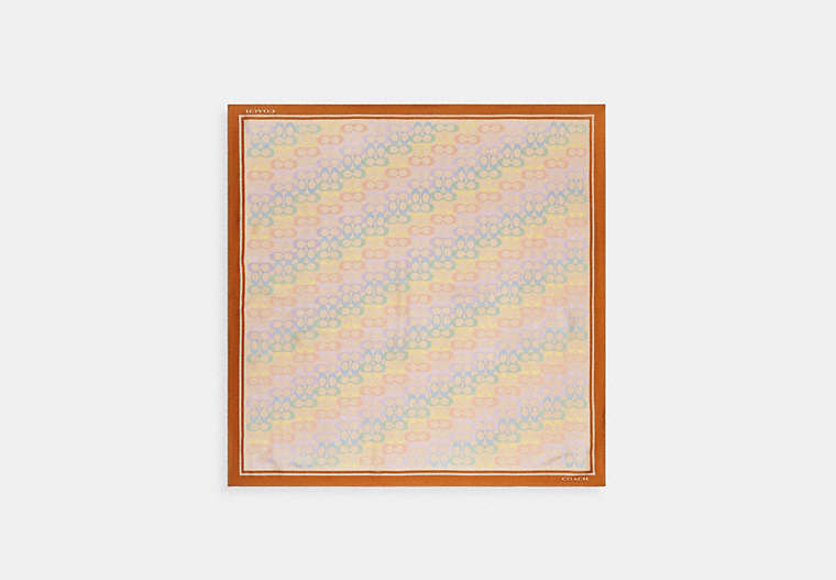 Signature Rainbow Print Silk Square Scarf