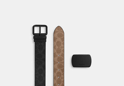 Boxed Roller Buckle Cut-To-Size Reversible Belt, 38 Mm