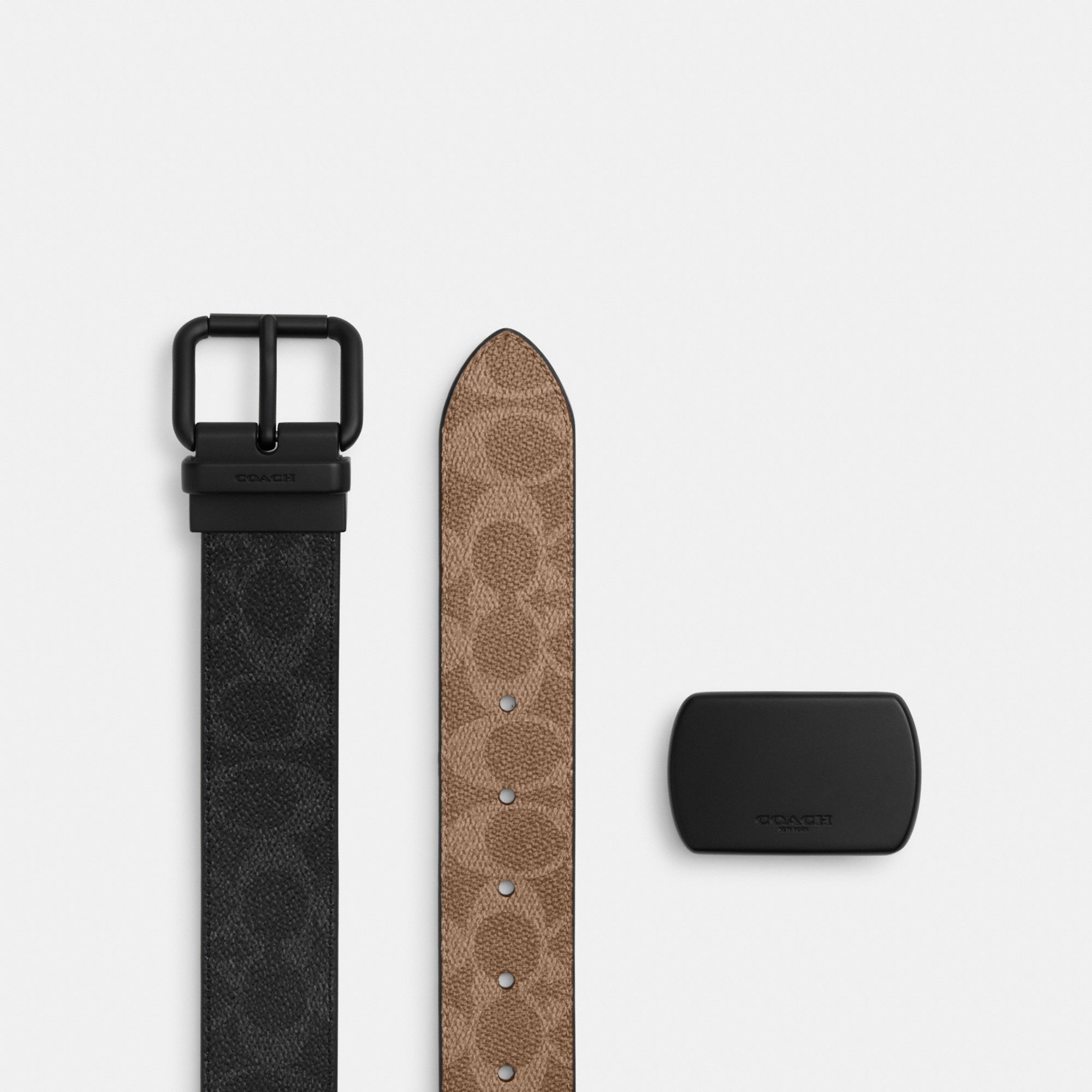 Boxed Roller Buckle Cut-To-Size Reversible Belt, 38 Mm