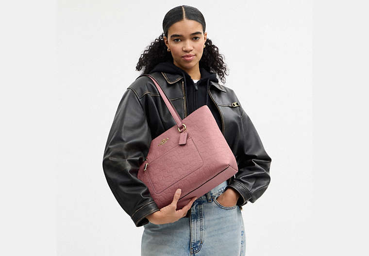 Station Tote Bag In Signature Leather