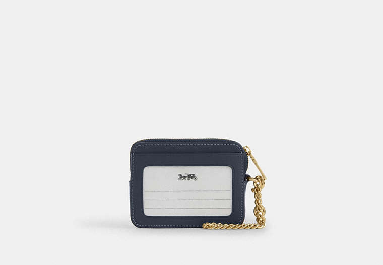 Zip Card Case In Signature Denim