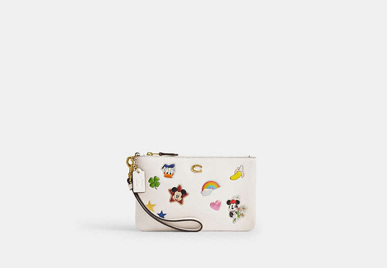 Disney X Coach Essential Small Wristlet With Sticker Print