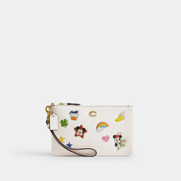 Disney X Coach Essential Small Wristlet With Sticker Print