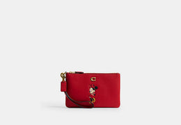 Disney X Coach Essential Small Wristlet With Minnie Mouse