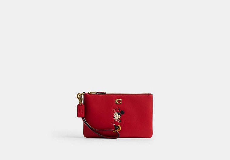 Disney X Coach Essential Small Wristlet With Minnie Mouse