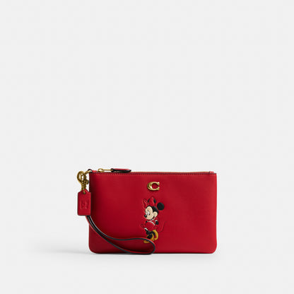 Disney X Coach Essential Small Wristlet With Minnie Mouse