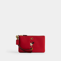Disney X Coach Essential Small Wristlet With Minnie Mouse