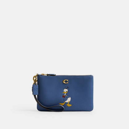 Disney X Coach Essential Small Wristlet With Donald Duck