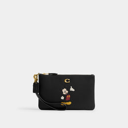 Disney X Coach Essential Small Wristlet With Mickey Mouse