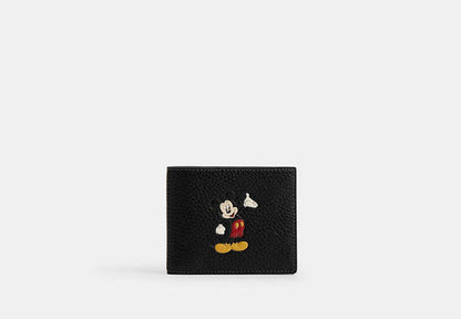Disney X Coach 3-In-1 Wallet In Regenerative Leather With Mickey Mouse