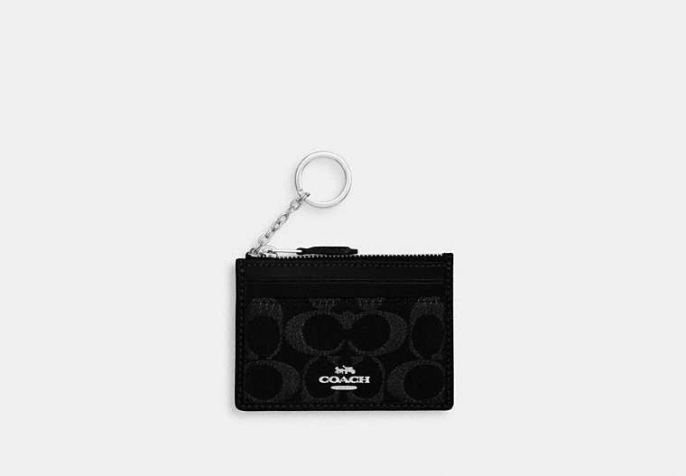 Mini Skinny Id Case In Signature Denim