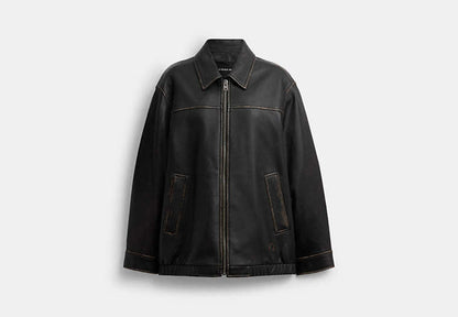 Loved Oversized Leather Jacket