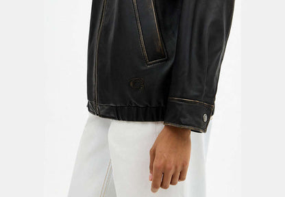 Loved Oversized Leather Jacket