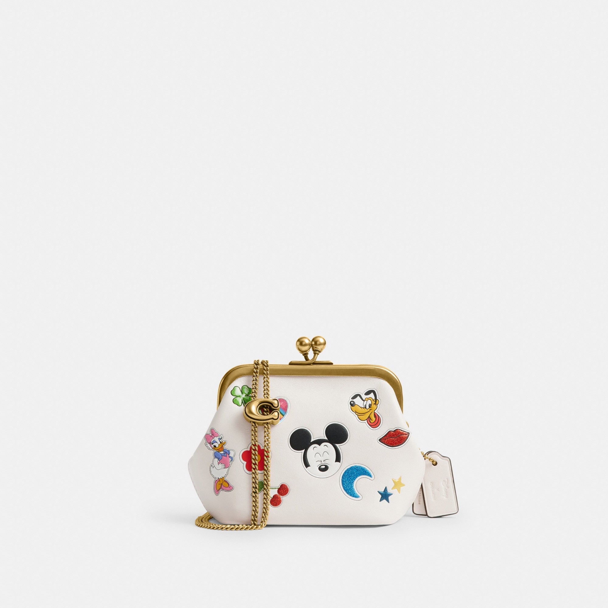 Disney X Coach Kisslock Frame Bag 10 With Sticker Print