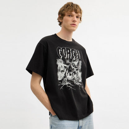Dinosaur City Relaxed T-Shirt In Organic Cotton