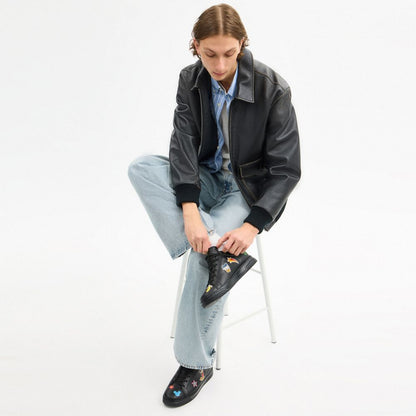 Disney X Coach High Line Sneaker With Sticker Print