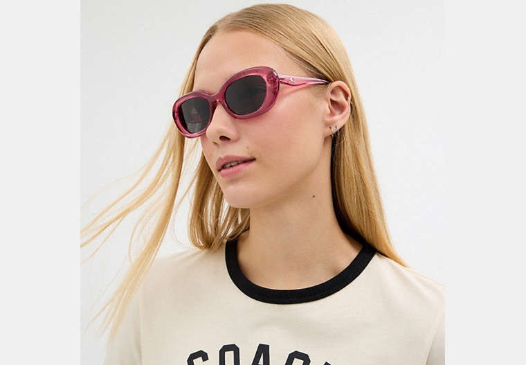 C Hardware Round Sunglasses