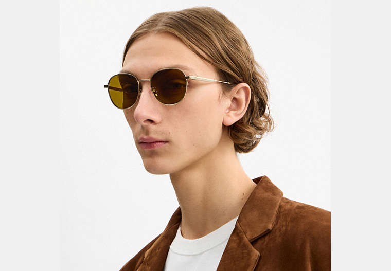 Metal Hangtag Round Sunglasses
