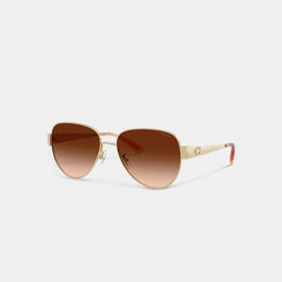 C Hardware Metal Pilot Sunglasses