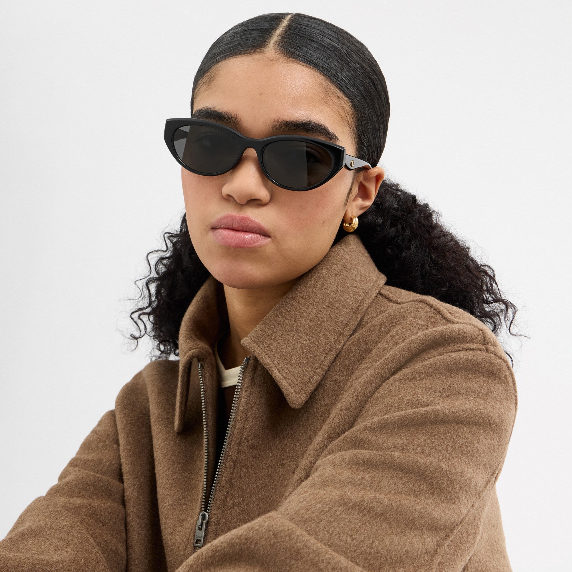 C Hardware Oval Cat Eye Sunglasses