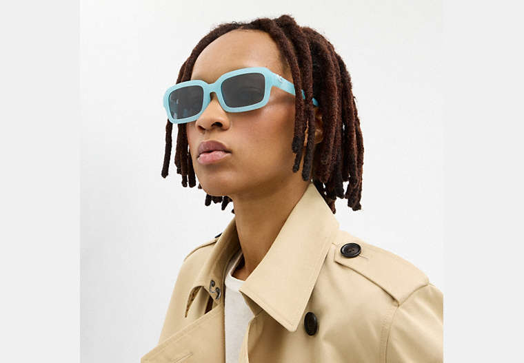 C Heart Narrow Square Sunglassses