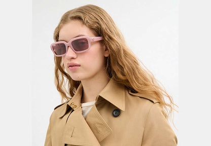 C Heart Narrow Square Sunglassses