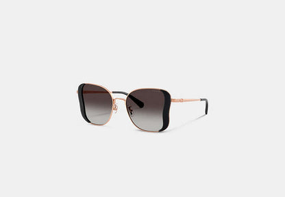 C Hardware Metal Butterfly Square Sunglasses