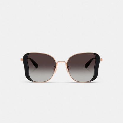 C Hardware Metal Butterfly Square Sunglasses