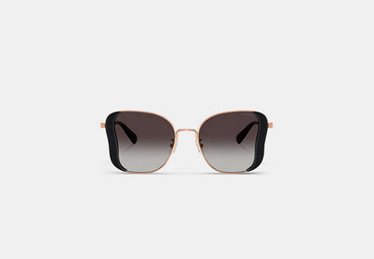 C Hardware Metal Butterfly Square Sunglasses