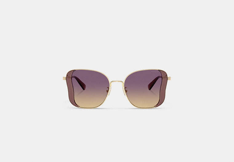 C Hardware Metal Butterfly Square Sunglasses
