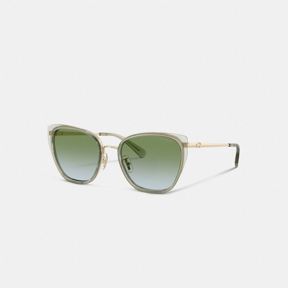 C Hardware Metal Square Sunglasses