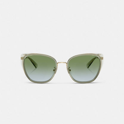 C Hardware Metal Square Sunglasses