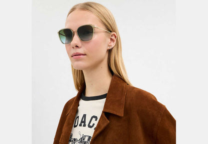 C Hardware Metal Square Sunglasses