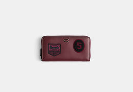 Restored Accordion Zip Wallet With Varsity Patches