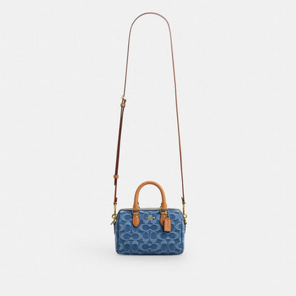 Mini Rowan Crossbody Bag In Signature Denim