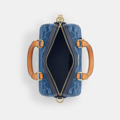 Mini Rowan Crossbody Bag In Signature Denim