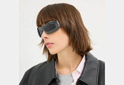 Chunky Narrow Rectangle Sunglasses
